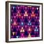 Trendy Hipster Geometric Pattern-cienpies-Framed Premium Giclee Print