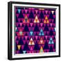 Trendy Hipster Geometric Pattern-cienpies-Framed Premium Giclee Print