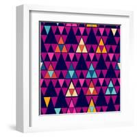 Trendy Hipster Geometric Pattern-cienpies-Framed Art Print