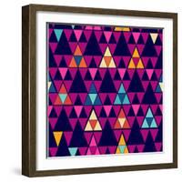 Trendy Hipster Geometric Pattern-cienpies-Framed Art Print