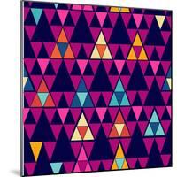 Trendy Hipster Geometric Pattern-cienpies-Mounted Art Print