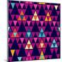 Trendy Hipster Geometric Pattern-cienpies-Mounted Art Print