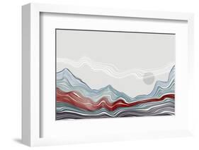 Trendy Landscape, Graphic Poster, Cards. Vector Illustration--strizh--Framed Photographic Print