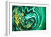 Trendy Nature Marble Pattern. Abstract Green Art. Natural Luxury. Style Incorporates the Swirls of-CARACOLLA-Framed Photographic Print