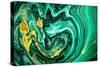 Trendy Nature Marble Pattern. Abstract Green Art. Natural Luxury. Style Incorporates the Swirls of-CARACOLLA-Stretched Canvas