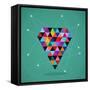 Trendy Triangle Diamond Illustration-cienpies-Framed Stretched Canvas