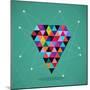 Trendy Triangle Diamond Illustration-cienpies-Mounted Premium Giclee Print