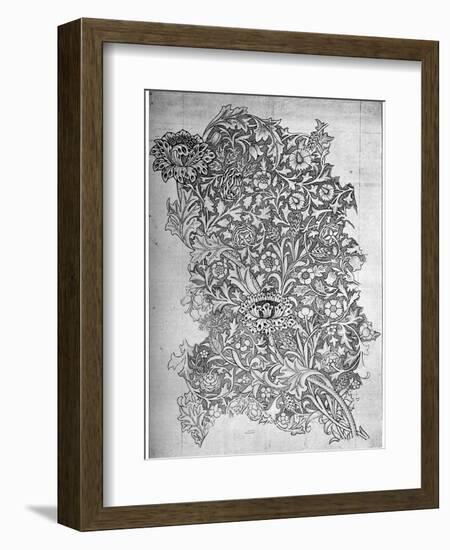 Trent' Pattern Printed Linen, 1892-William Morris-Framed Giclee Print