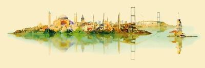 Vector Water Color Illustration Panoramic AMSTERDAM View-trentemoller-Art Print
