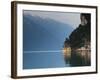 Trentino-Alto Adige, Lake District, Lake Garda, Riva Del Garda, Excelsior Hotel at La Punta, Italy-Walter Bibikow-Framed Photographic Print