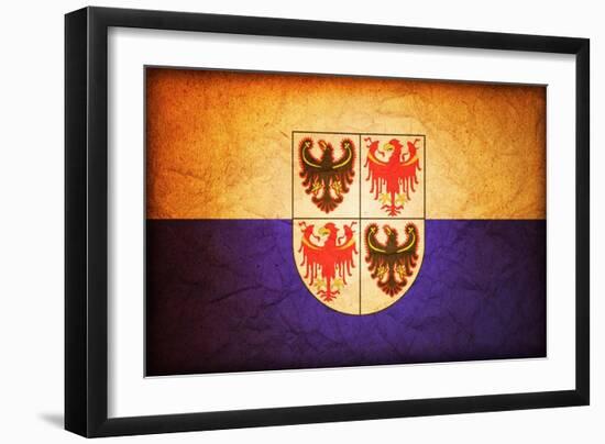 Trentino South Tyrol Flag-michal812-Framed Art Print