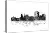 Trenton New Jersey Skyline BG 1-Marlene Watson-Stretched Canvas