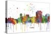 Trenton New Jersey Skyline MCLR 1-Marlene Watson-Stretched Canvas