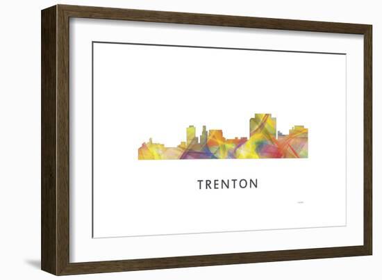 Trenton New Jersey Skyline-Marlene Watson-Framed Giclee Print