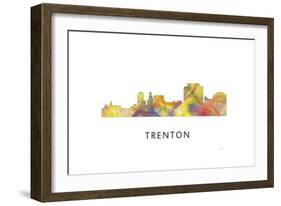 Trenton New Jersey Skyline-Marlene Watson-Framed Giclee Print