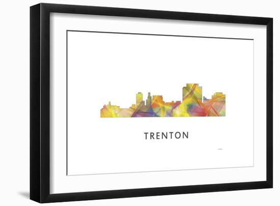 Trenton New Jersey Skyline-Marlene Watson-Framed Giclee Print