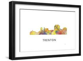Trenton New Jersey Skyline-Marlene Watson-Framed Giclee Print