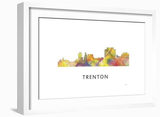 Trenton New Jersey Skyline-Marlene Watson-Framed Giclee Print