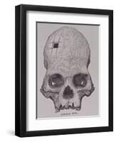 Trepanned Skull, from Incidents of Travel and Exploration in the Land of the Incas-null-Framed Giclee Print