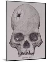 Trepanned Skull, from Incidents of Travel and Exploration in the Land of the Incas-null-Mounted Giclee Print