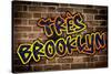 Tres Brooklyn (Graphitti)-null-Stretched Canvas