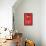 Tres Chic Fashion Illustration in Red-null-Framed Stretched Canvas displayed on a wall