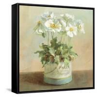 Tres Chic Poppies-Danhui Nai-Framed Stretched Canvas