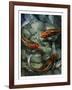 Tres Koi II-Tim O'toole-Framed Art Print