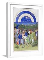 Très Riches Heures Du Duc De Berry: Month of May-Frères Limbourg-Framed Giclee Print