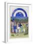 Très Riches Heures Du Duc De Berry: Month of May-Frères Limbourg-Framed Giclee Print