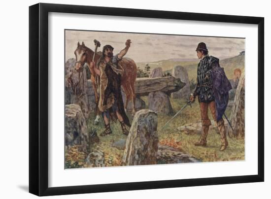 Tressilian Started Up with His Sword in His Hand-Henry Justice Ford-Framed Giclee Print