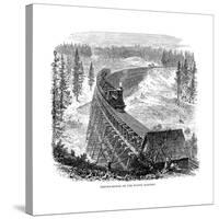 Trestle Bridge on the Union Pacific Railroad, USA, 1876-null-Stretched Canvas