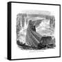 Trestle Bridge on the Union Pacific Railroad, USA, 1876-null-Framed Stretched Canvas