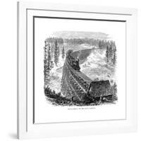 Trestle Bridge on the Union Pacific Railroad, USA, 1876-null-Framed Giclee Print