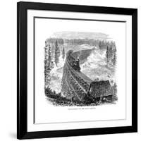 Trestle Bridge on the Union Pacific Railroad, USA, 1876-null-Framed Giclee Print