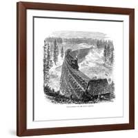 Trestle Bridge on the Union Pacific Railroad, USA, 1876-null-Framed Giclee Print