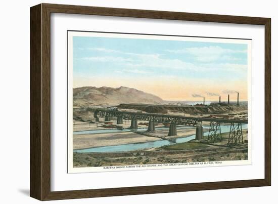 Trestle over Rio Grande, El Paso-null-Framed Art Print