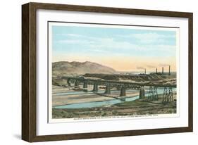 Trestle over Rio Grande, El Paso-null-Framed Premium Giclee Print