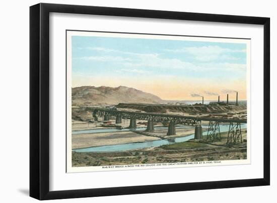 Trestle over Rio Grande, El Paso-null-Framed Premium Giclee Print