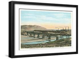 Trestle over Rio Grande, El Paso-null-Framed Premium Giclee Print