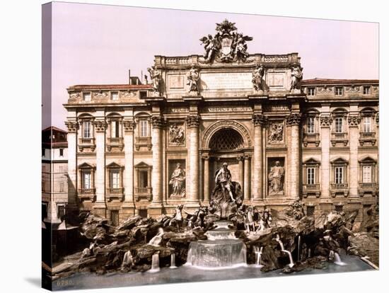 Trevi Fountain, 1890s-Science Source-Stretched Canvas