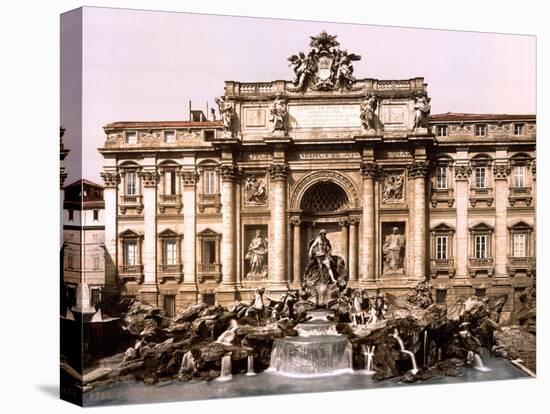 Trevi Fountain, 1890s-Science Source-Stretched Canvas