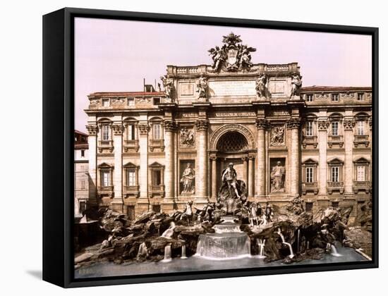Trevi Fountain, 1890s-Science Source-Framed Stretched Canvas