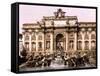 Trevi Fountain, 1890s-Science Source-Framed Stretched Canvas