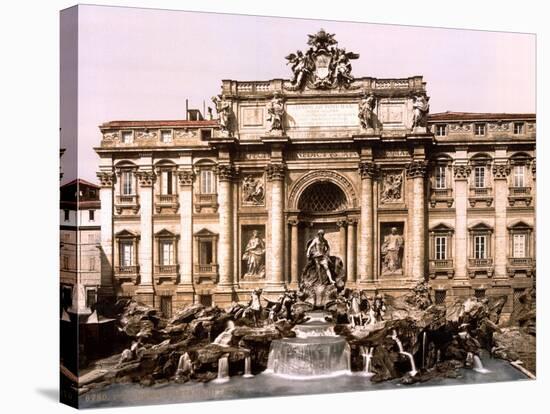 Trevi Fountain, 1890s-Science Source-Stretched Canvas