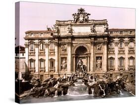 Trevi Fountain, 1890s-Science Source-Stretched Canvas