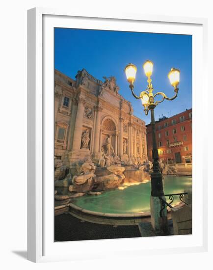 Trevi Fountain at Night, Rome, Italy-Walter Bibikow-Framed Premium Photographic Print