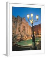 Trevi Fountain at Night, Rome, Italy-Walter Bibikow-Framed Photographic Print