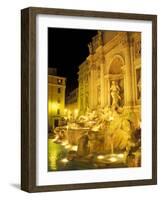 Trevi Fountain at Night, Rome, Italy-Connie Ricca-Framed Photographic Print