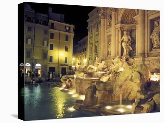 Trevi Fountain at Night, Rome, Italy-Connie Ricca-Stretched Canvas